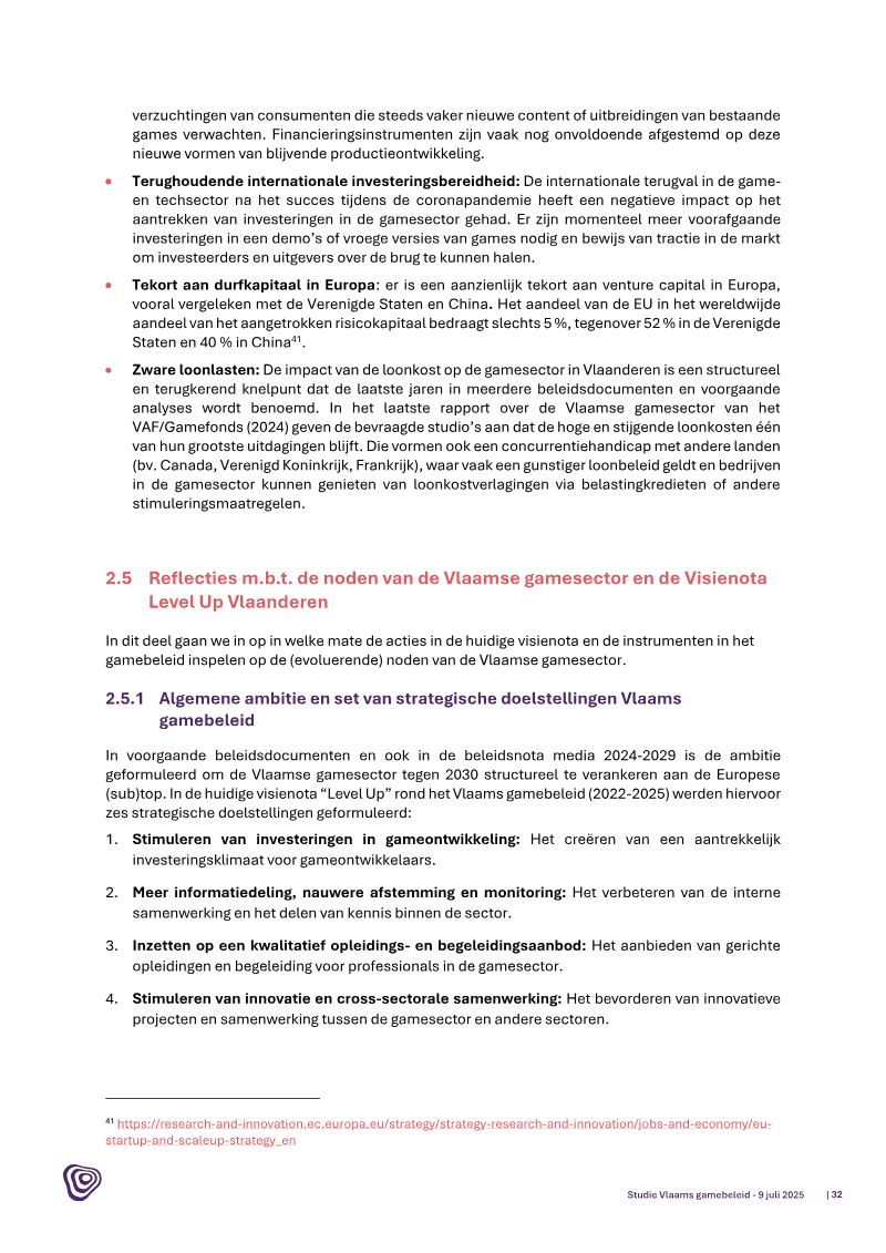 Page 33 of Studie Vlaams Gamebeleid: Eindrapport