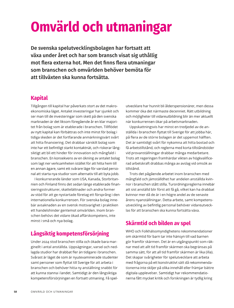 Page 58 of Spelutvecklarindex: Sweden 2025
