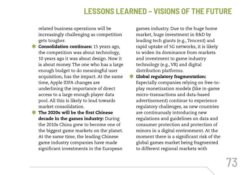 Page 73 of The Game Industry of Finland 2020