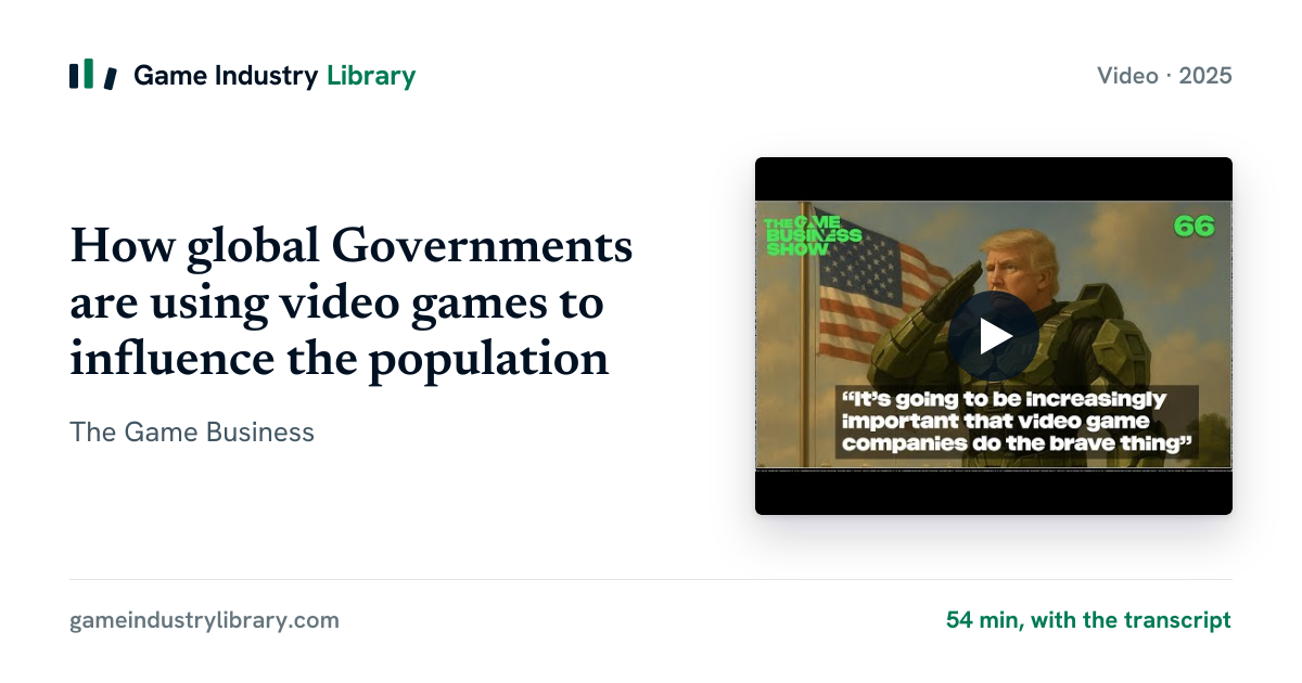 How global Governments are using video games to… (2025)
